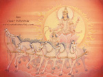 Click to the website of Sanatan Society for a larger image of this Planet Sun painting