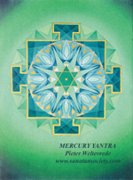 Click to the website of Sanatan Society for a larger image of this Mercury Yantra painting