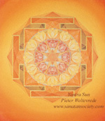 Click to the website of Sanatan Society for a larger image of this Sun Yantra painting
